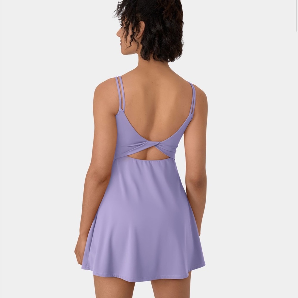 Everyday Cloudful™ Double Straps Backless Twisted 2-Piece Exercise Dress-Flipped